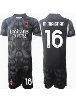 AC Milan Mike Maignan #16 Målvakt Replika Hemmakläder Barn 2024-25 Kortärmad (+ byxor)